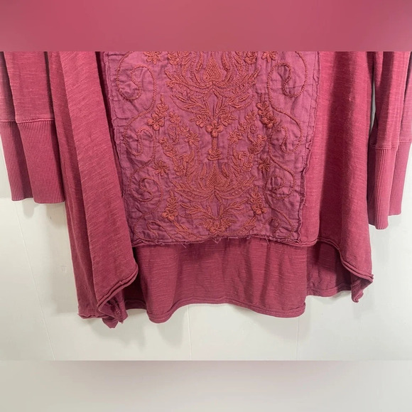 Caite by Anthropologie Cotton Embroidered High Low Hem Pullover Top Tunic Size S - Picture 7 of 11
